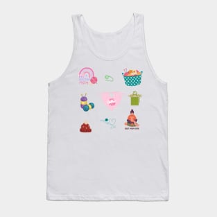 Best knitiing mom e ver sticker pack Tank Top